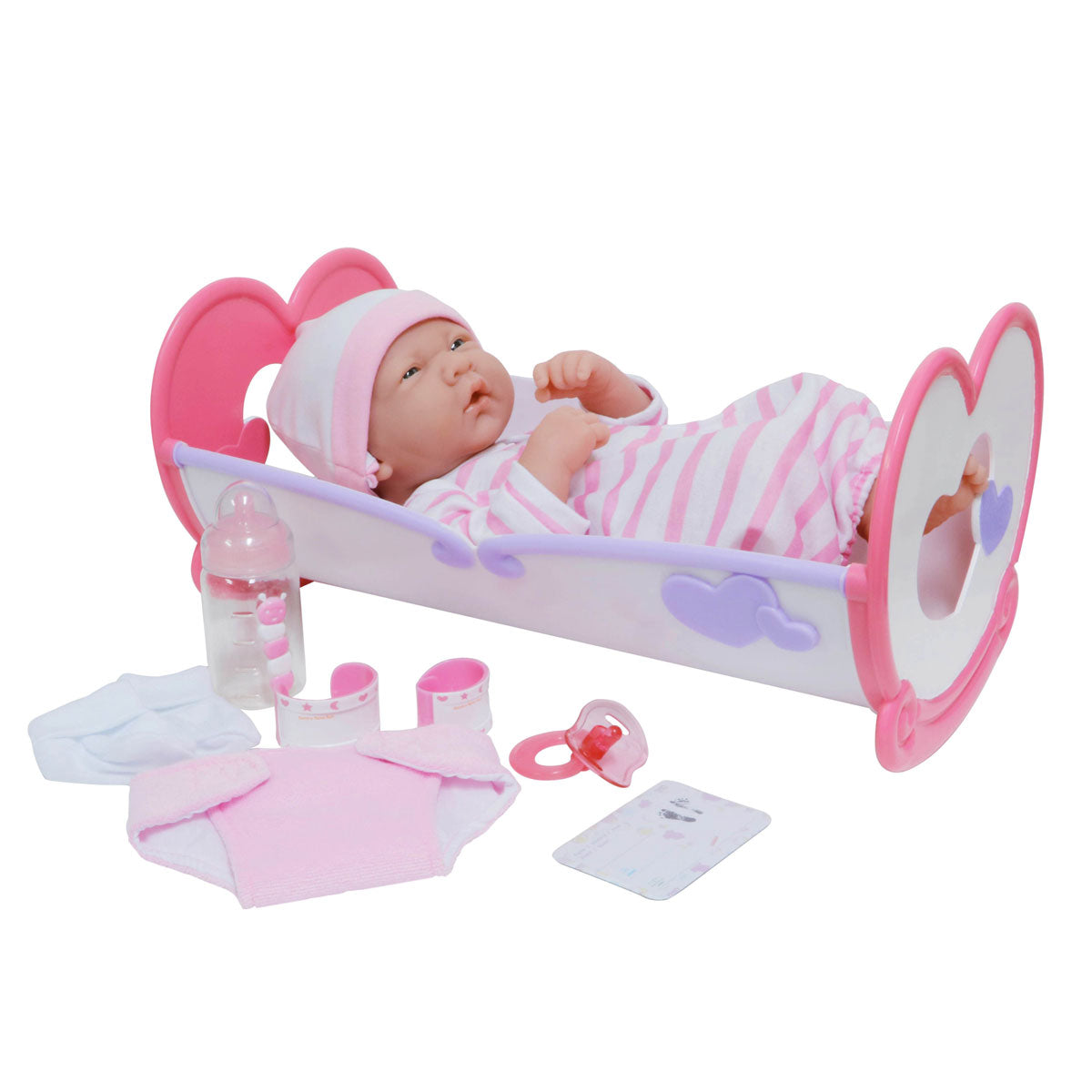 JC Toys La Newborn Baby Doll Lifelike Baby Doll Crib Gift Set JC Toys Group Inc