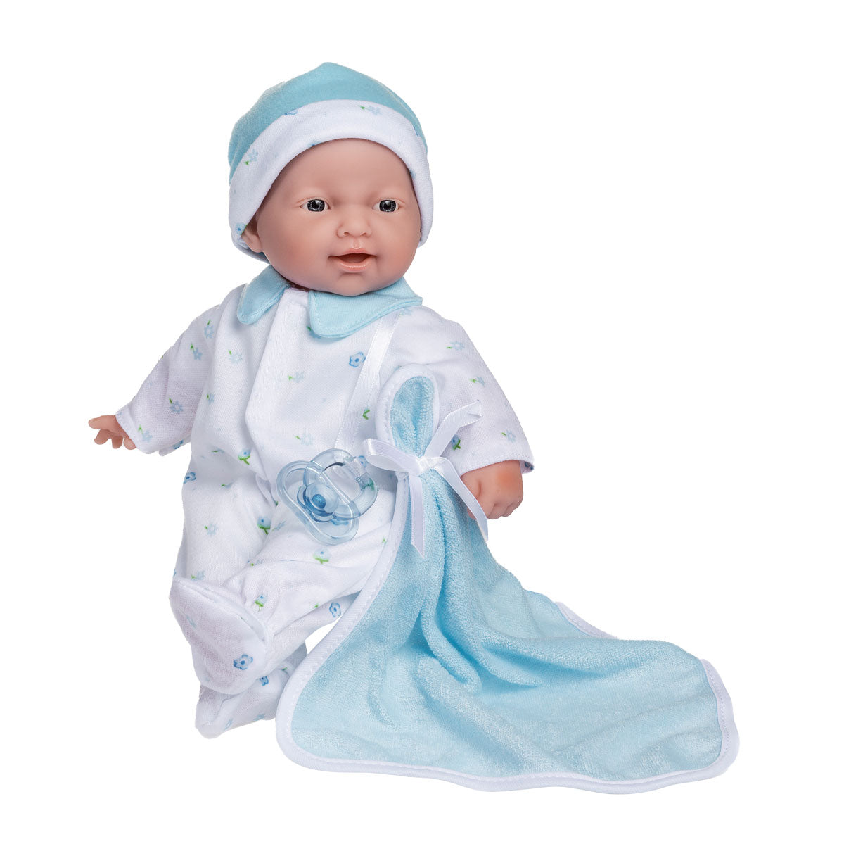 JC Toys, La Baby 11 inch Soft Body Baby Doll in Blue With Realistic Features