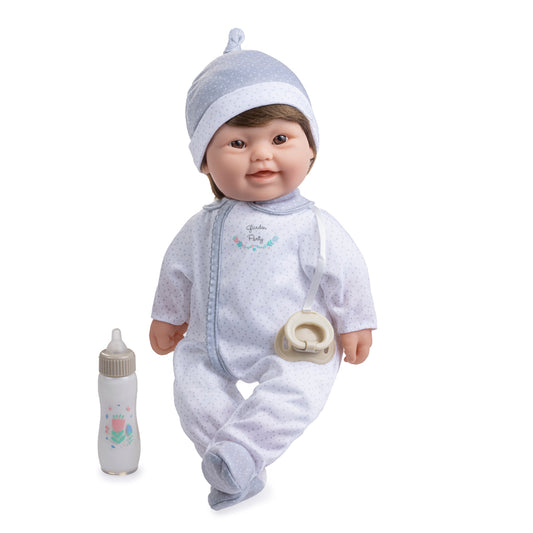 JC Toys, Down Syndrome La Baby 16 inches Soft Body Baby Doll with Brown Hair - Realistic Features