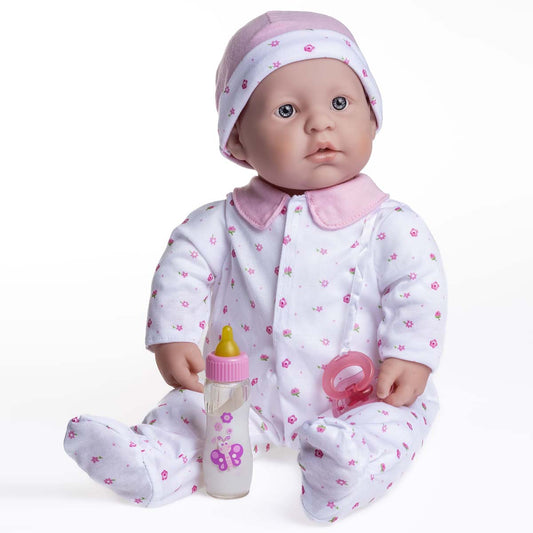 La Baby Play Doll - 20" Soft Body Baby Doll in baby outfit Pink w/ Pacifier