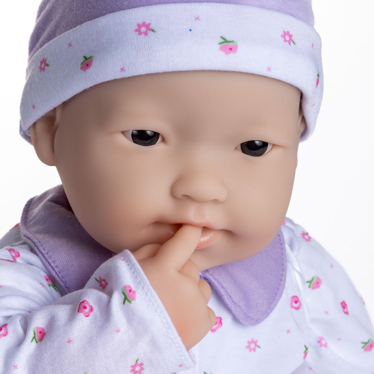 La Baby Play Doll - 20" Asian Soft Body Baby Doll in baby outfit Purple w/ Pacifier