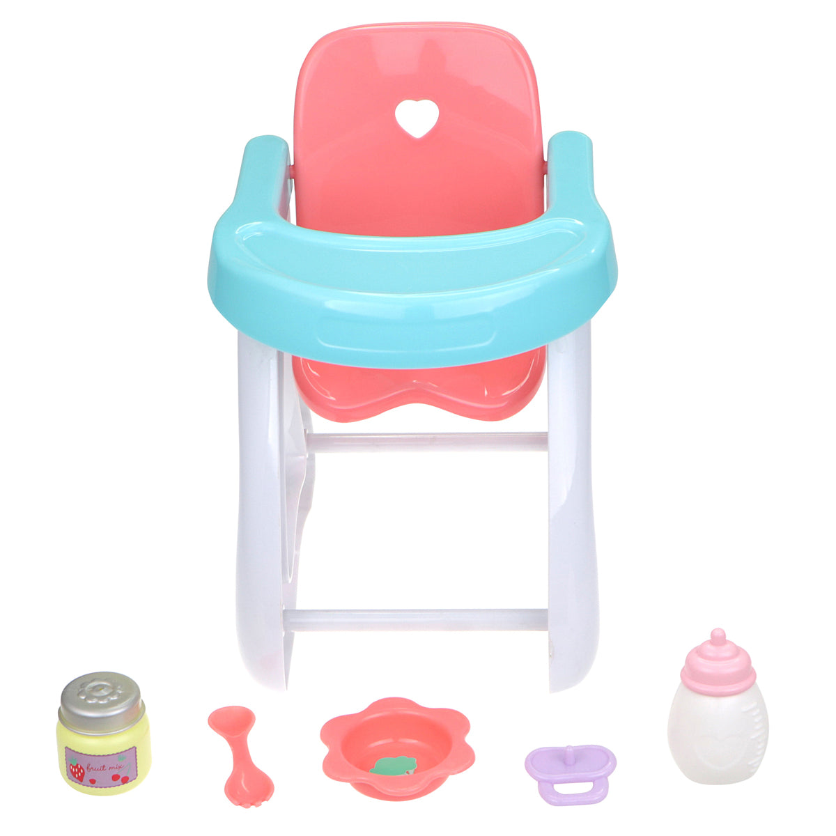 JC Toys, Lil' Cutesies 9.5 inches All Vinyl Washable Doll High Chair Gift Set