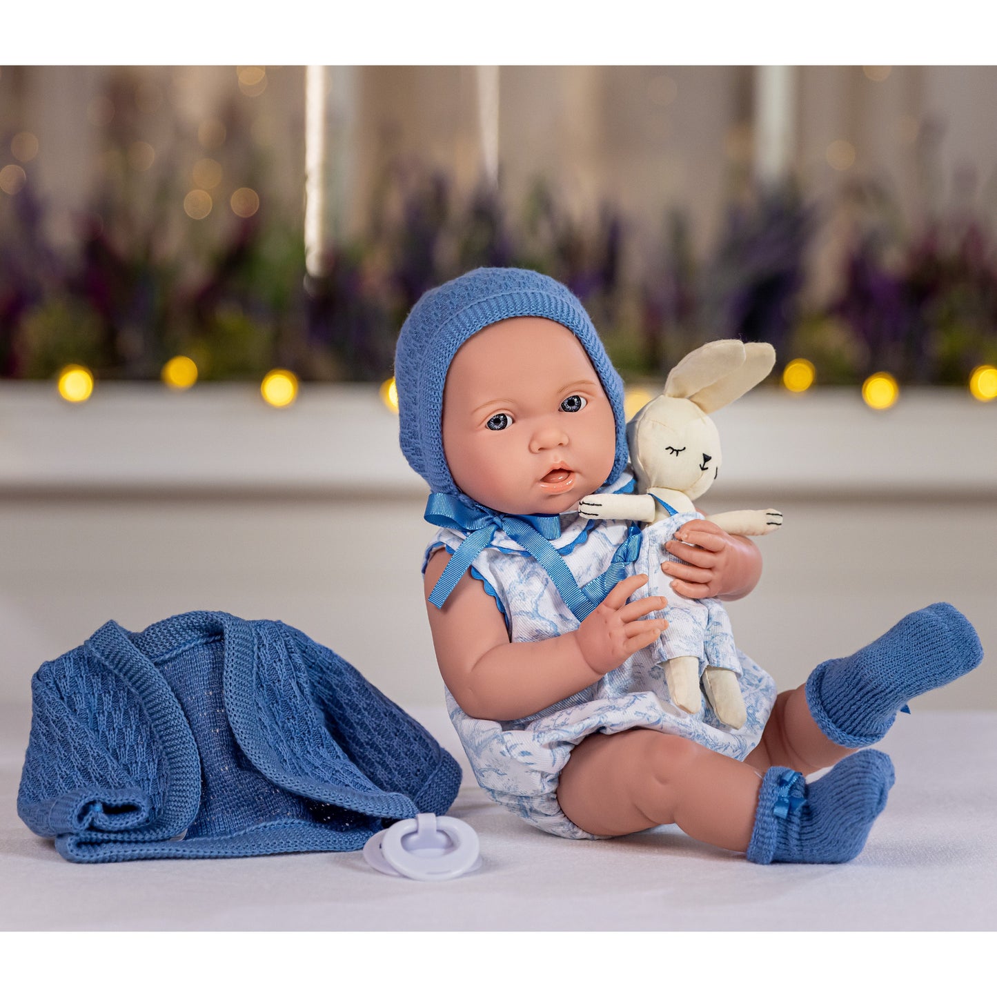 JC Toys La Newborn ROYAL Collection 15" All-Vinyl Anatomically Correct Real Boy Baby Doll Blue Gift Set Ages 2+