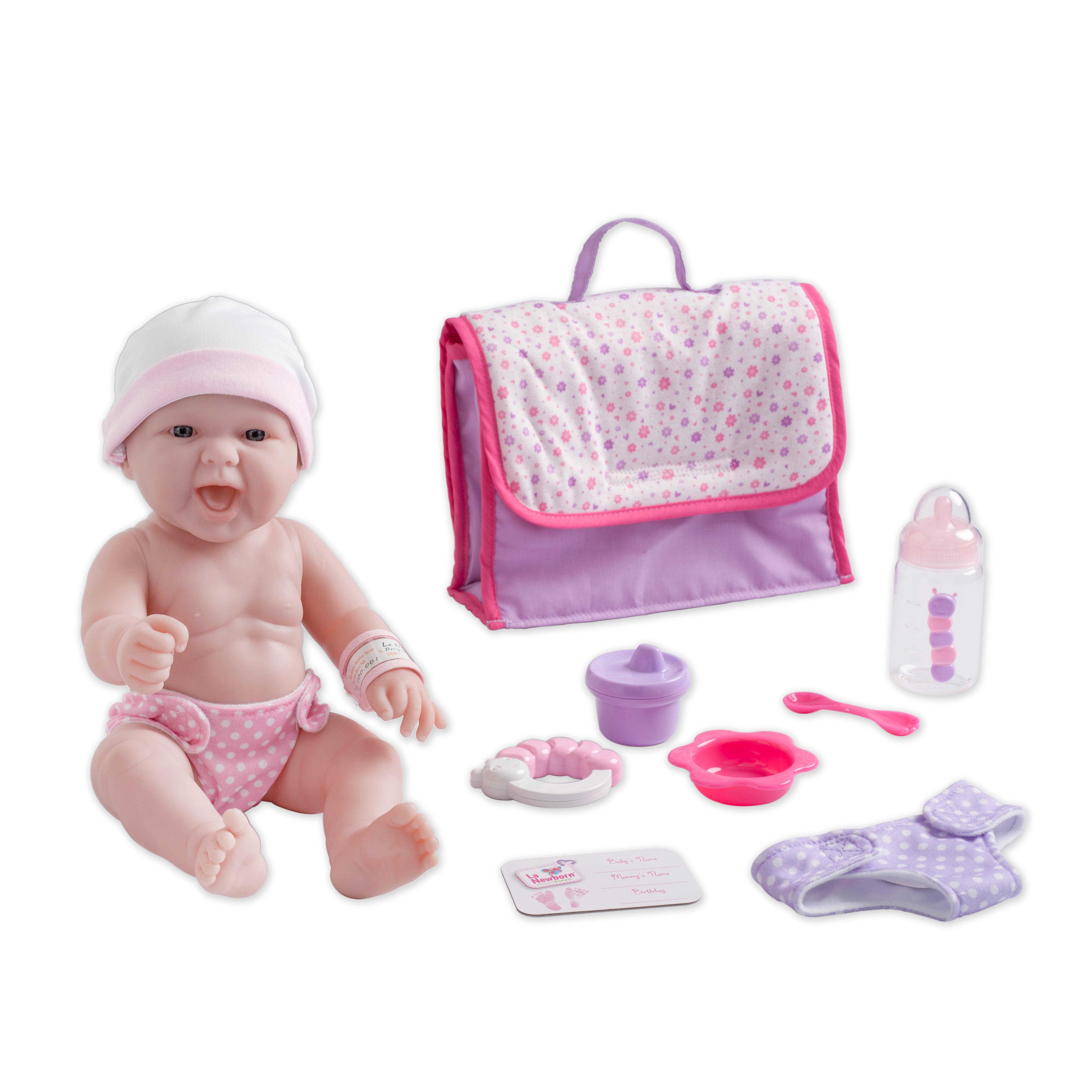 JC Toys La Newborn | 13 Inch Realistic Baby Doll | Diaper Bag Gift