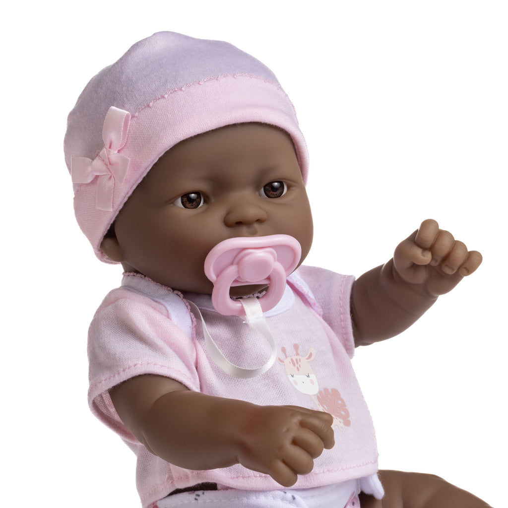 JC Toys, La Newborn 12inches African American All Vinyl Nursery