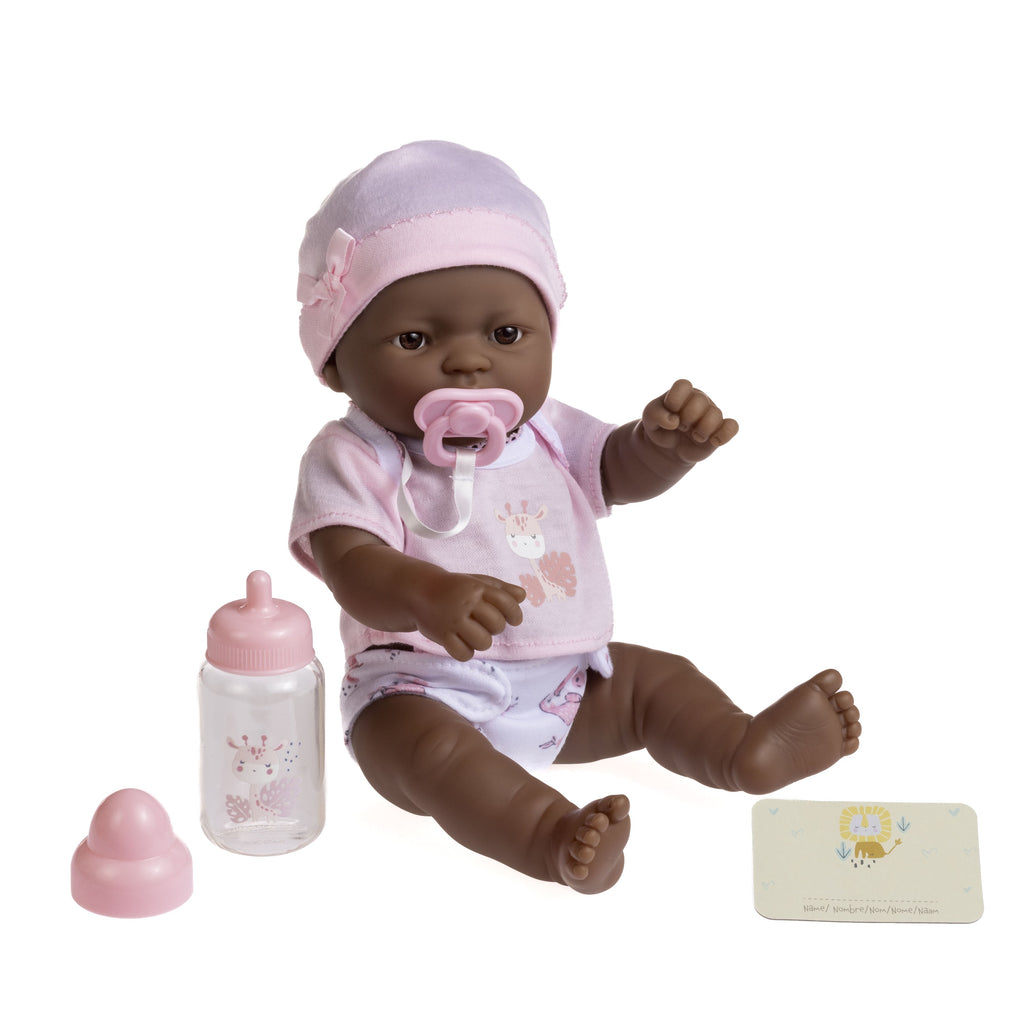 JC Toys, La Newborn 12inches African American All Vinyl Nursery