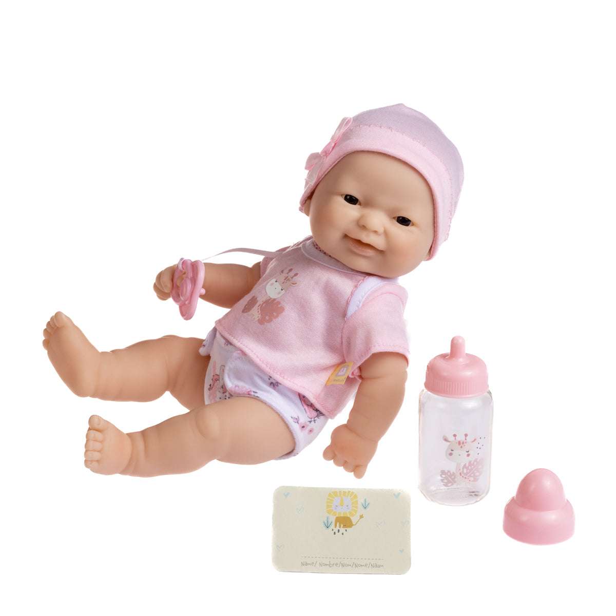 JC Toys, La Newborn 12 inches Asian All Vinyl Nursery Gift Set Doll