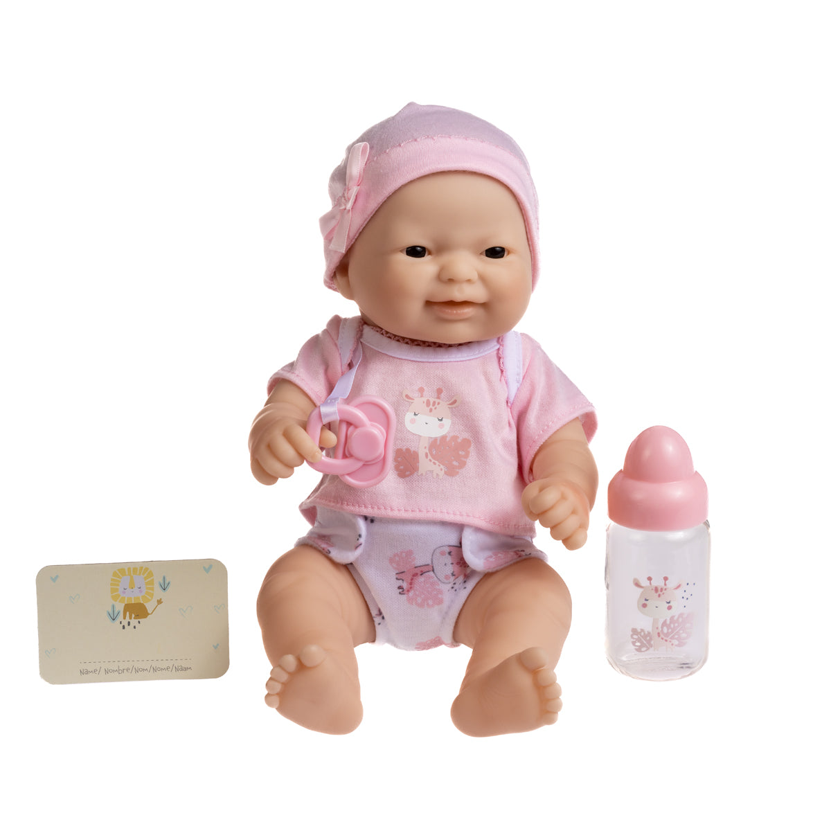 JC Toys, La Newborn 12 inches Asian All Vinyl Nursery Gift Set Doll