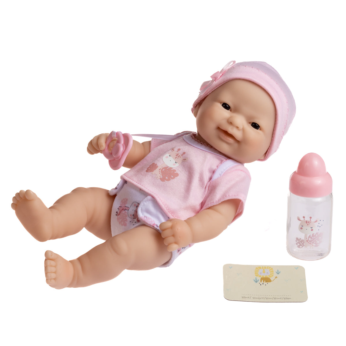 JC Toys, La Newborn 12 inches Asian All Vinyl Nursery Gift Set Doll