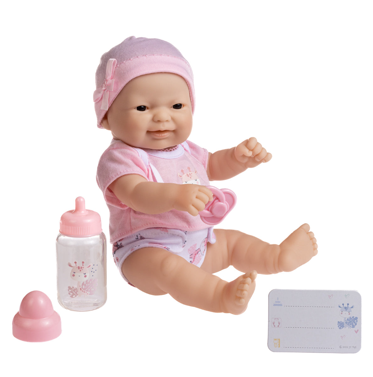 JC Toys, La Newborn 12 inches Asian All Vinyl Nursery Gift Set Doll