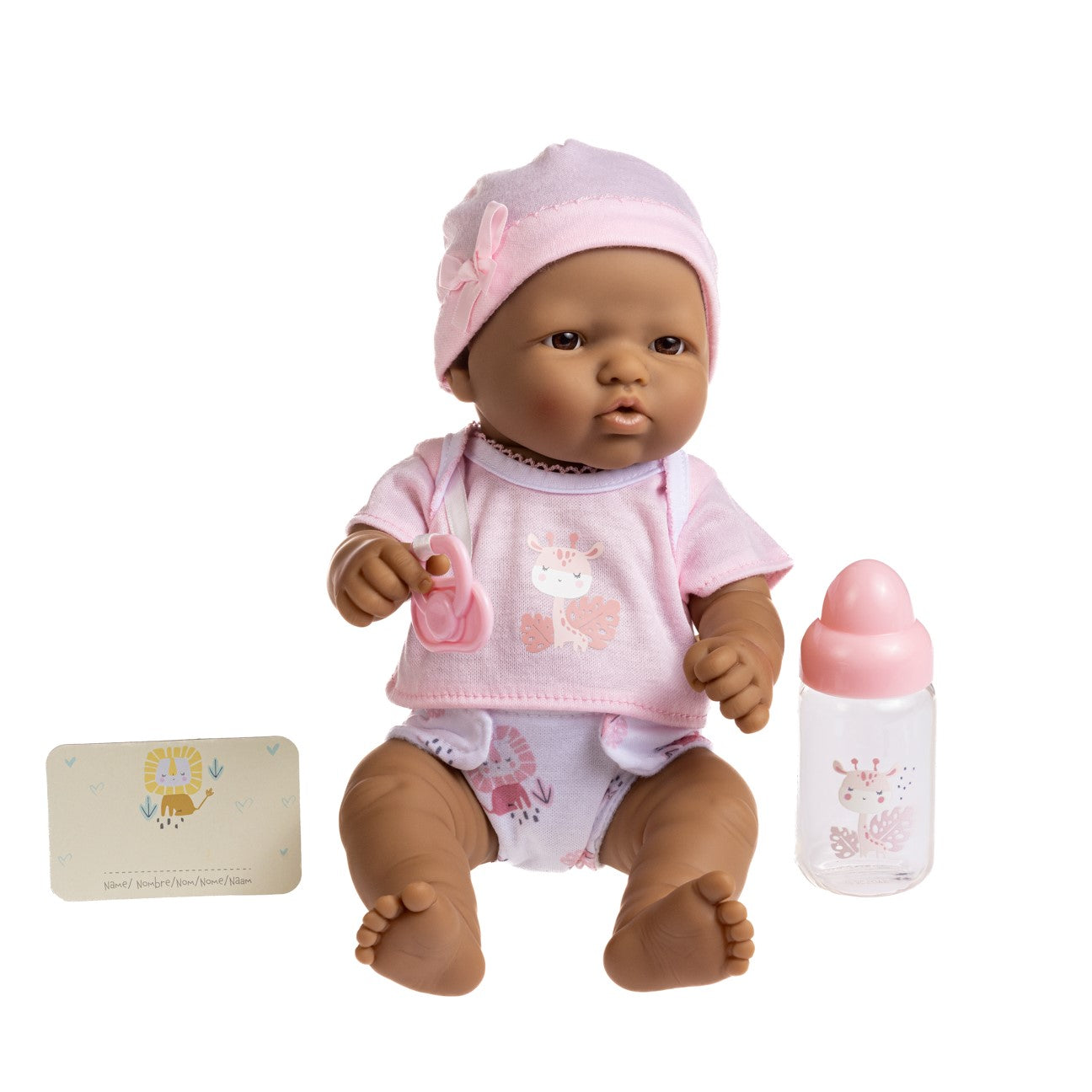 JC Toys, La Newborn 12 inches Hispanic All Vinyl Nursery Gift Set Doll