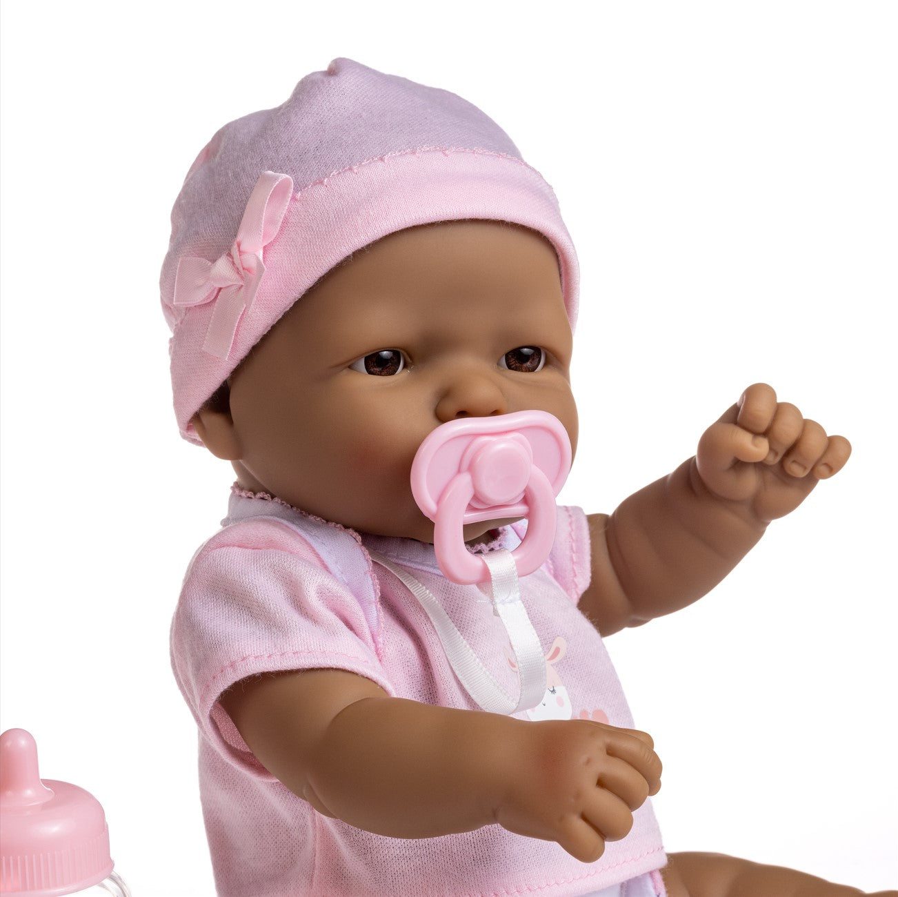 JC Toys, La Newborn 12 inches Hispanic All Vinyl Nursery Gift Set Doll