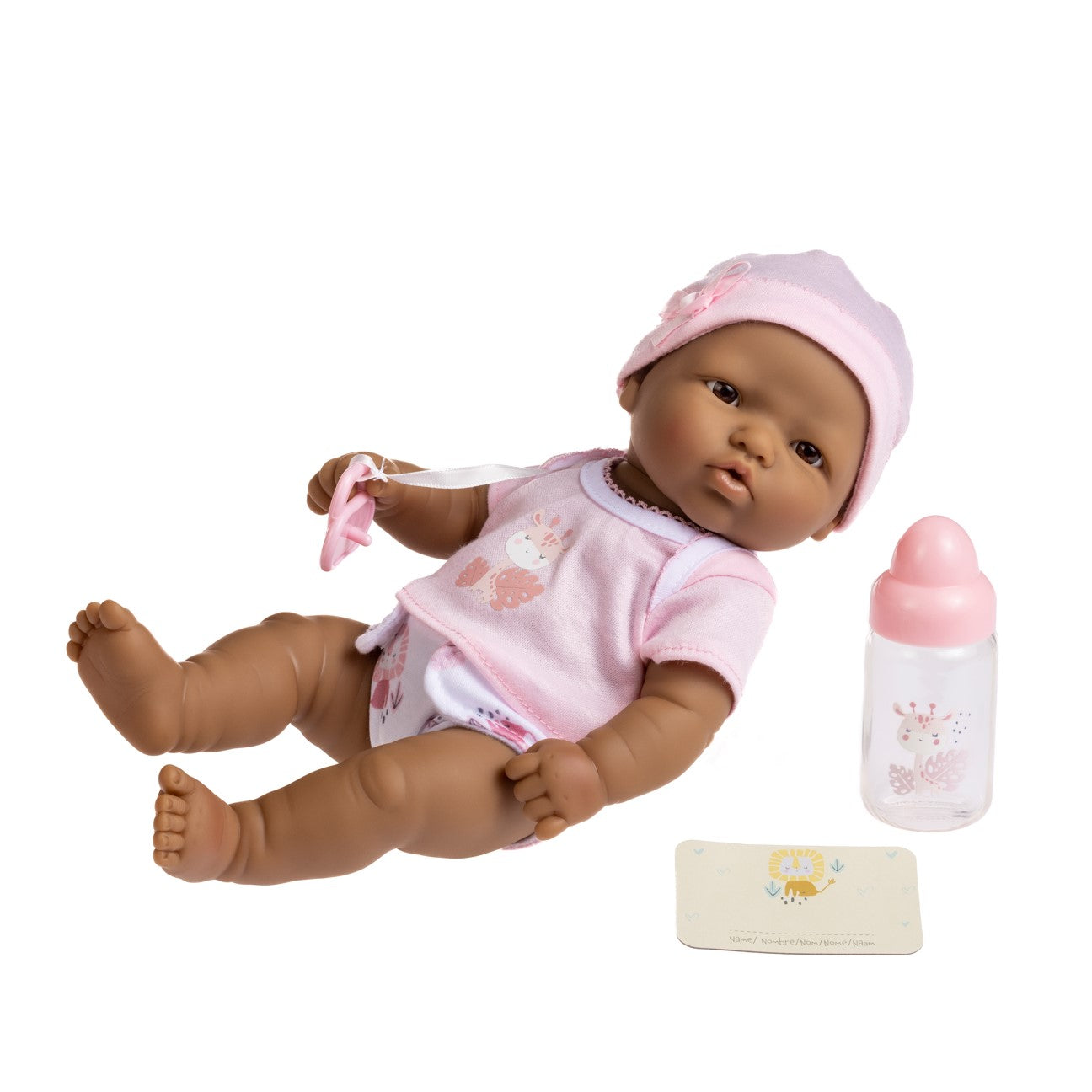 JC Toys, La Newborn 12 inches Hispanic All Vinyl Nursery Gift Set Doll