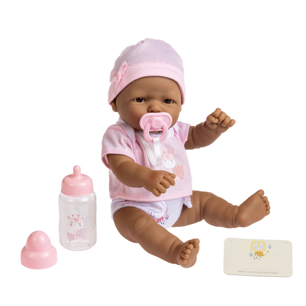 JC Toys, La Newborn 12 inches Hispanic All Vinyl Nursery Gift Set Doll