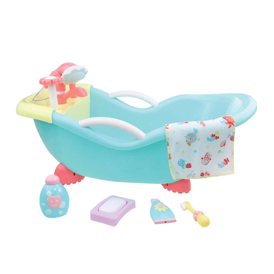 JC Toys, For Keeps! Baby Doll Bathtub and Accessories | Real Working Shower Fits Most Dolls Up to 17"