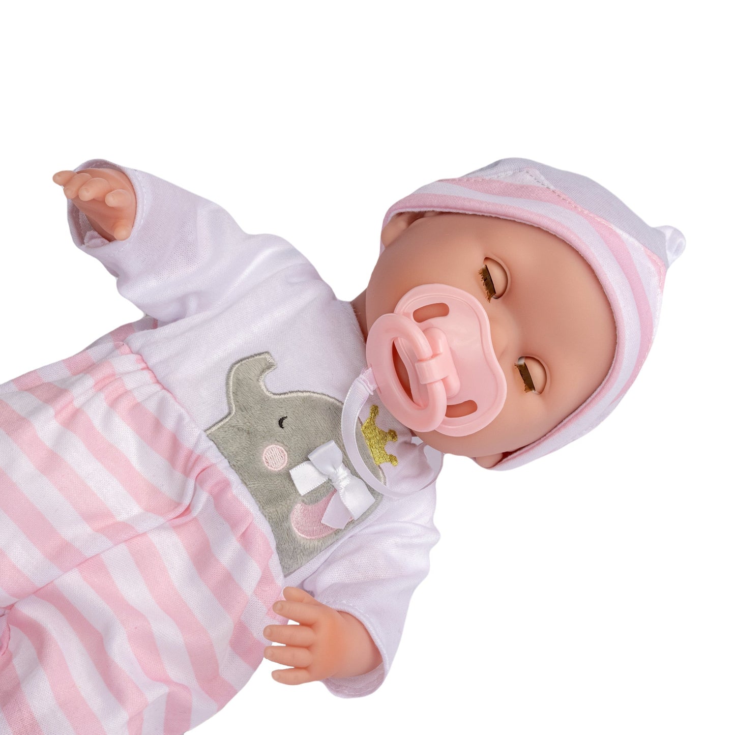 Berenguer Boutique 15" Realistic Soft Body Baby Doll Open/Close Eyes 10 Pcs. Set | Pink | Ages 2+