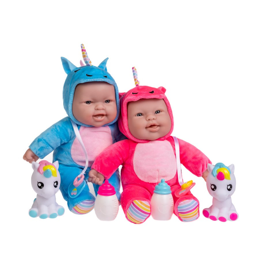 Lots to Cuddle Babies ® Soft Body Baby Doll TWINS in Assorted Animal Outfits w/ Accessories and Pacifier.