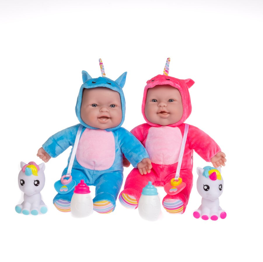 Lots to Cuddle Babies ® Soft Body Baby Doll TWINS in Assorted Animal Outfits w/ Accessories and Pacifier.