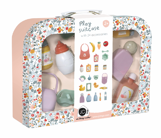 JC Toys Travel Case Care Set. Featuring 24 Pcs Baby Doll Accessories