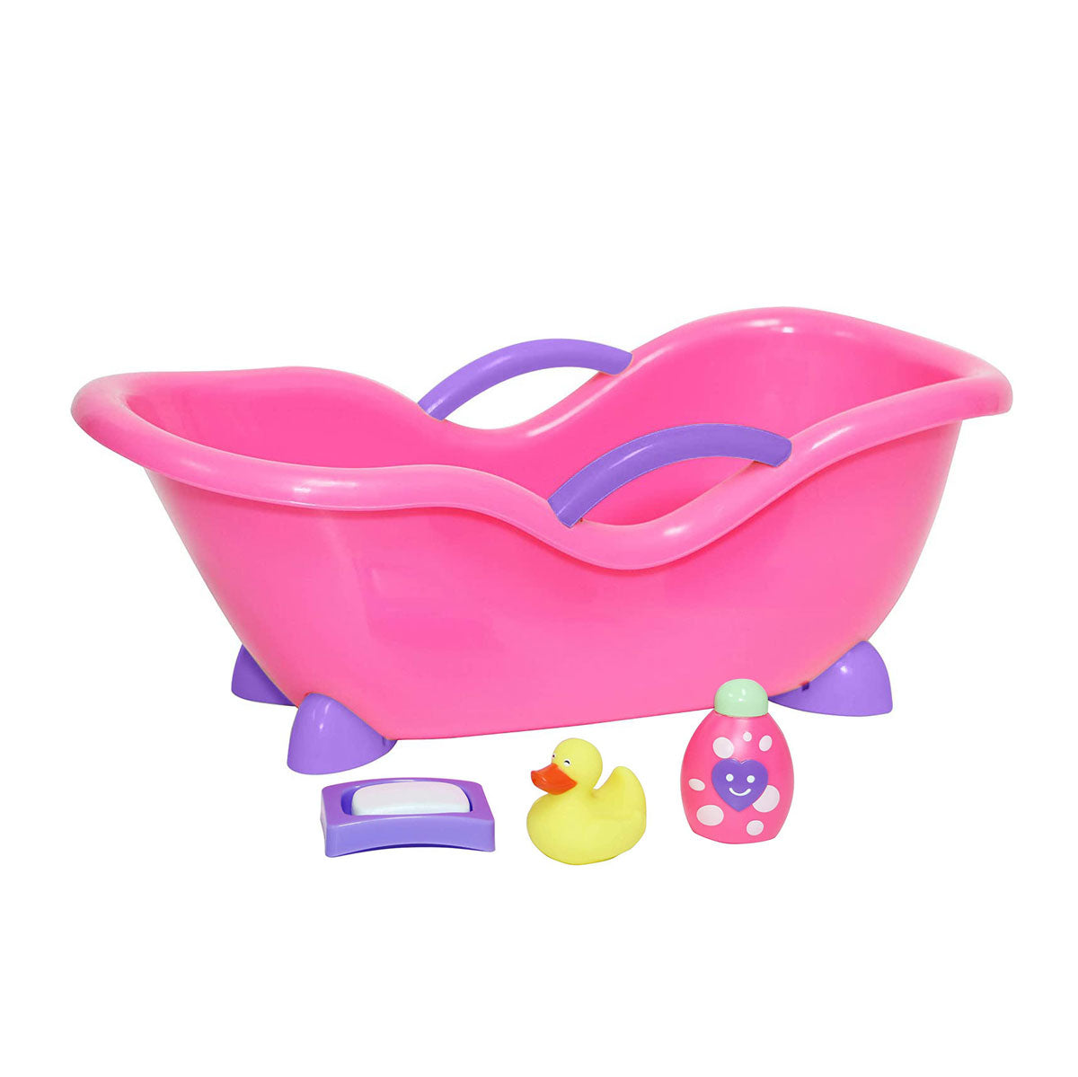 JC Toys Accessory Bundle Crib High Chair Bathtub for Dolls up to 11 inches