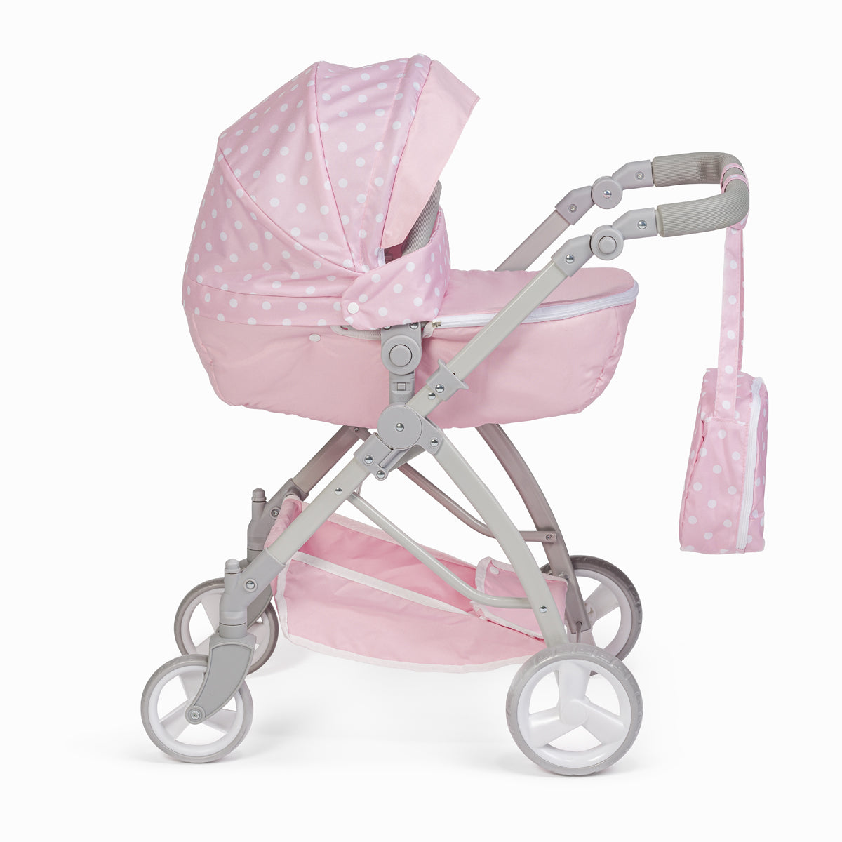 JC Toys - Berenguer Boutique Playtime | Deluxe Folding Sports Pram Stroller | Royal Pink Collection | for Dolls up to 20" | Ages 3+