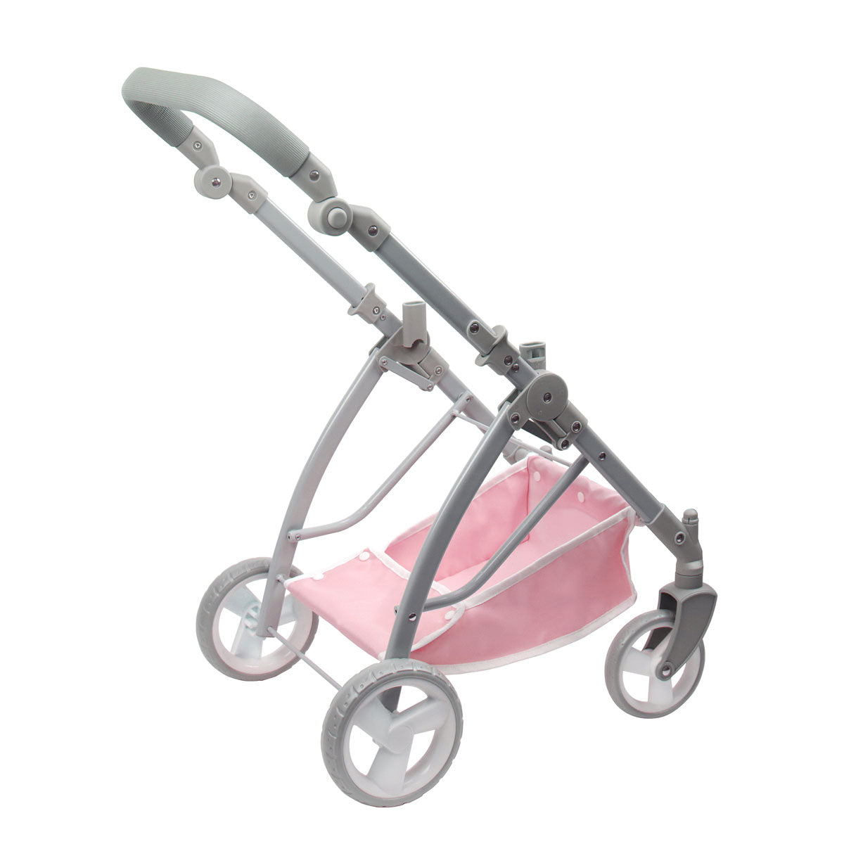 JC Toys - Berenguer Boutique Playtime | Deluxe Folding Sports Pram Stroller | Royal Pink Collection | for Dolls up to 20" | Ages 3+