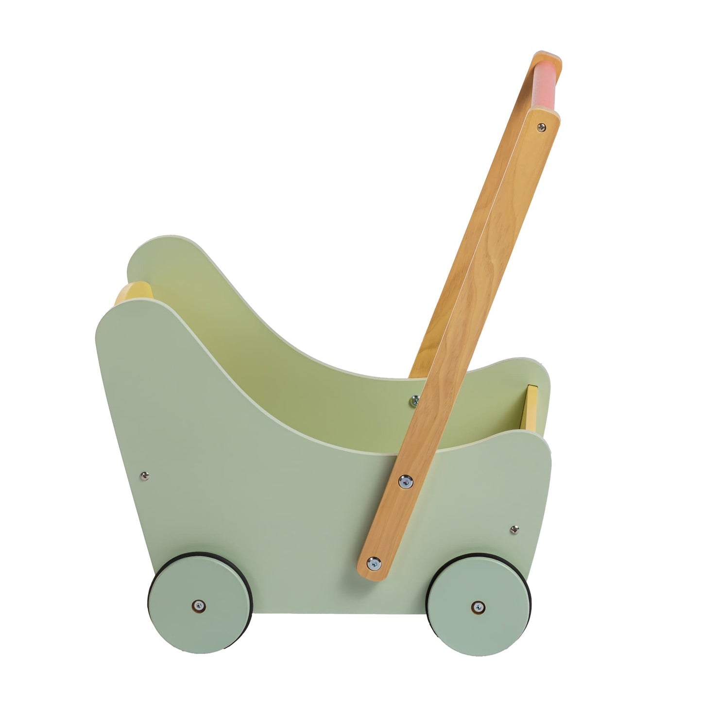 JC Toys - Twiggly Toys - Deluxe Wood Push Cart