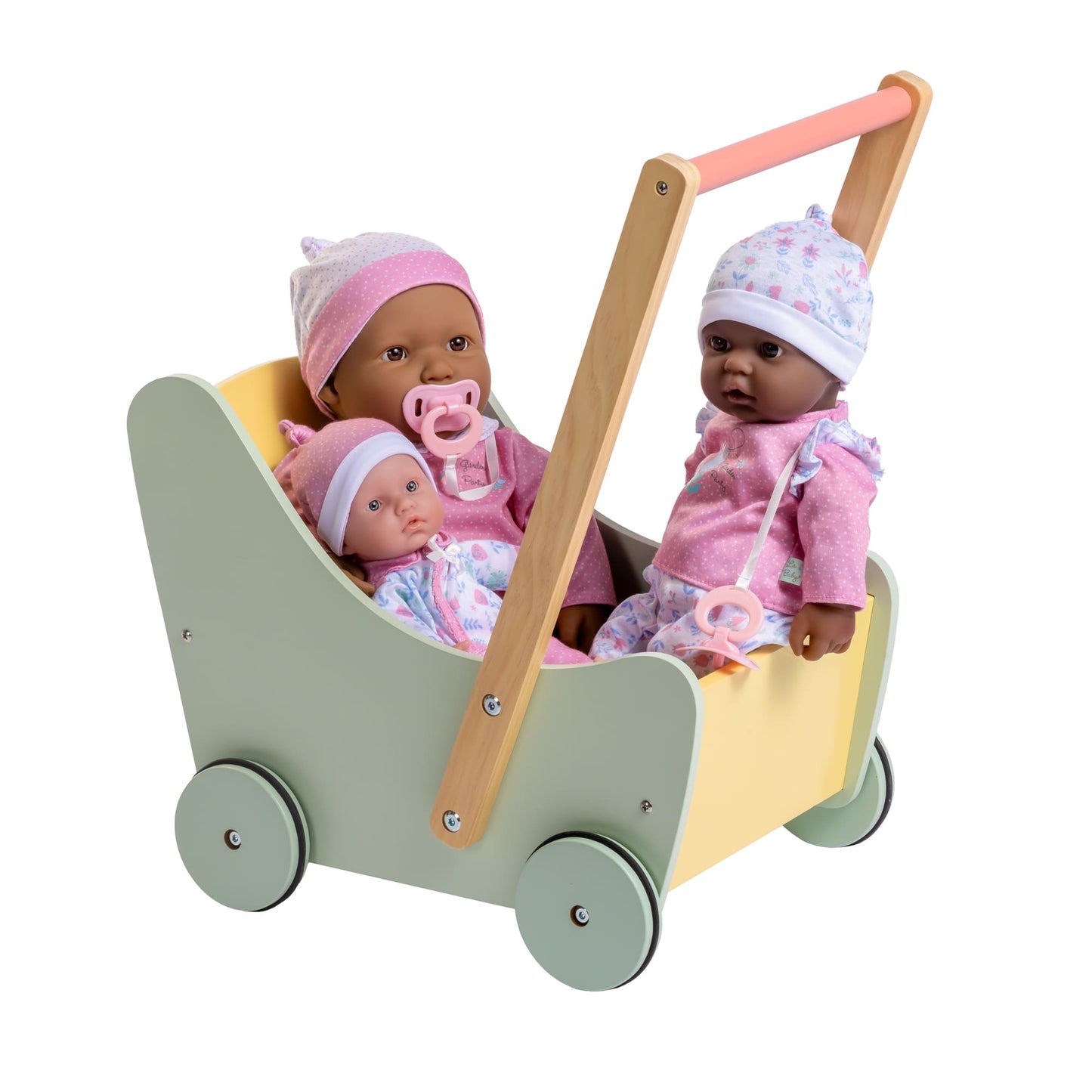 JC Toys - Twiggly Toys - Deluxe Wood Push Cart