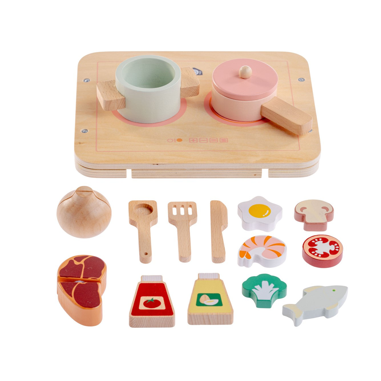 JC Toys Parfait Collection | Real Wood 16 Piece Kitchen Chef Set | For Dolls and Stuffed Animals of all Sizes | Ages 3+ | Twiggly Toys