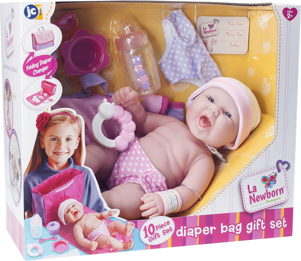 JC Toys La Newborn | 13 Inch Realistic Baby Doll | Diaper Bag Gift