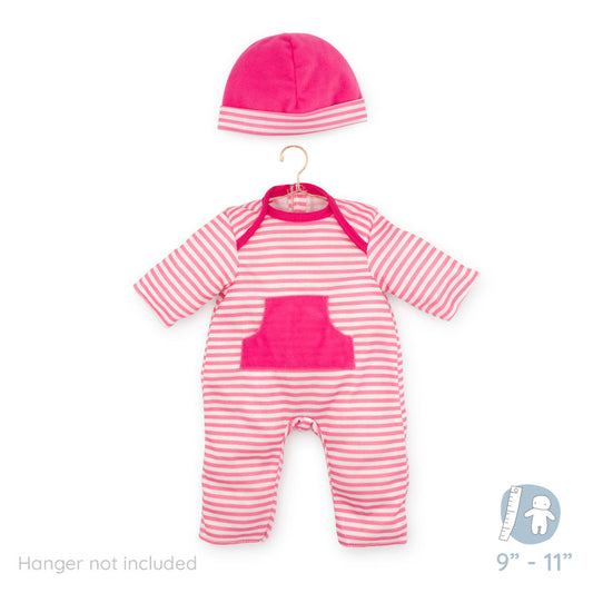 Berenguer Boutique ® FASHION Clothing for 9"-11" Dolls - Hot Pink Stripes 2 Piece