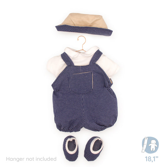 Blue Denim Overall outfit for Lily/Lucas Dolls 18" (18905)