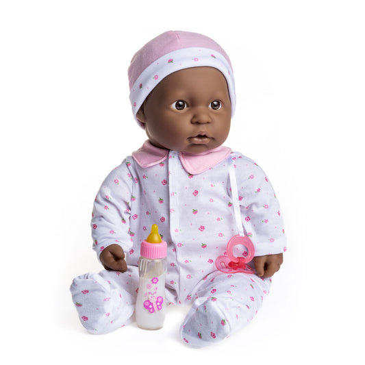 La Baby Play Doll - 20" African American Soft Body Baby Doll in baby outfit Pink w/ Pacifier - JC Toys Group Inc.