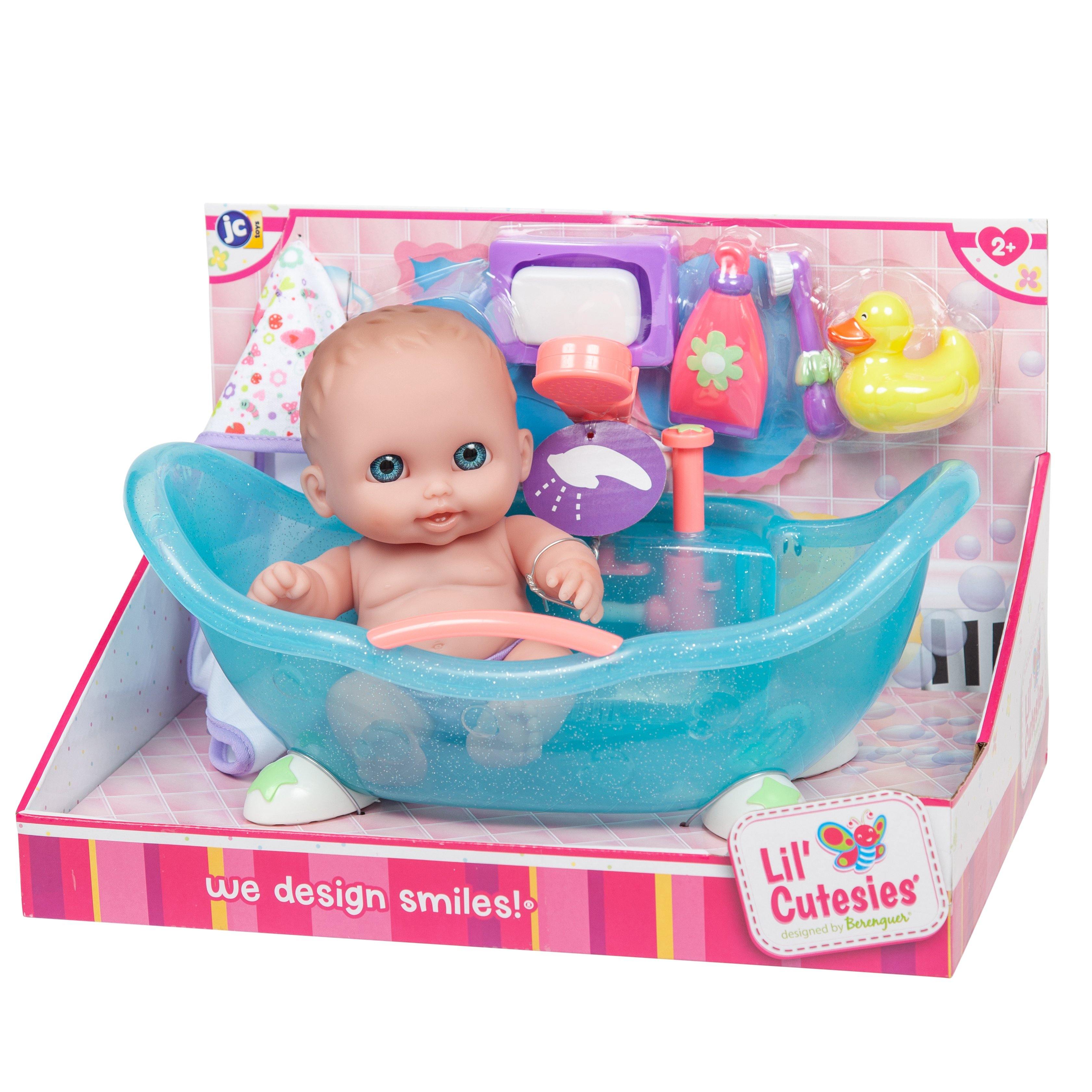 JC Toys For Keeps! Baby Doll Bath Tub with Accessories