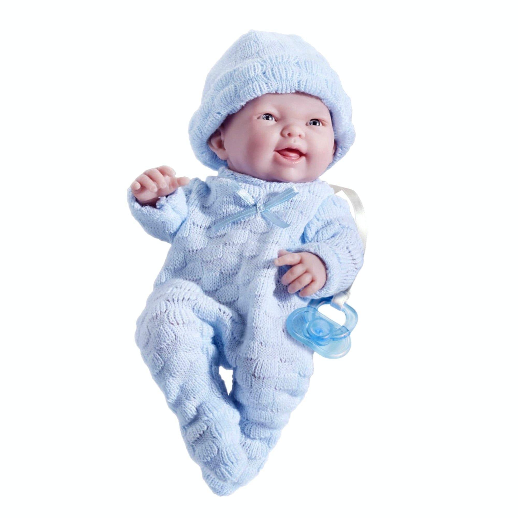 JC Toys, Mini La Newborn All Vinyl 9.5in Real Boy Baby Doll