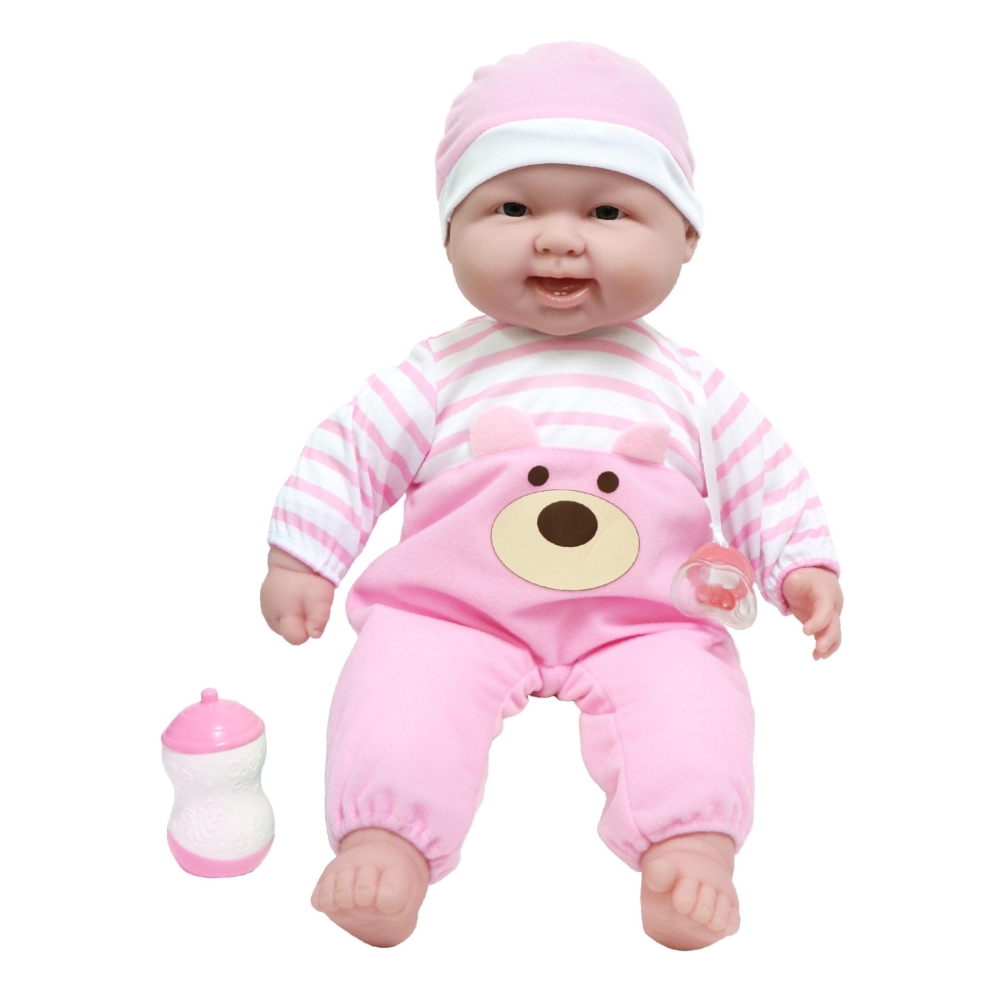  15 Realistic Soft Body Baby Doll with Open/Close Eyes, JC  Toys - Berenguer Boutique, 10 Piece Gift Set with Bottle, Rattle, Pacifier  & Accessories, Pink
