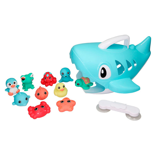 Lots to Play Toys ® Shark Scoop - Bath Toy Storage with Accessories